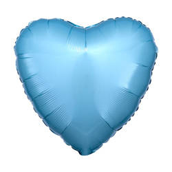Blaue Folie Herz 18" (45cm).)