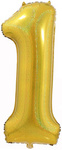 Balloon Foil Number "1" Gold Glitter ( 100cm.)