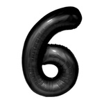Balloon Foil Number "6" Black (100cm.)