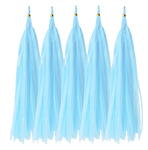 Schwanz für Ballons Blau, Quaste (5Stk)