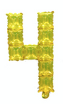 Foliennummer POP IT 4 Gold (40cm)