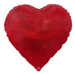 Folie Herz Rot Glitter 18" (45cm).)