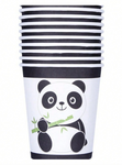 Pappbecher mit Panda - 10 Stück