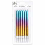 Goldes Tortenkerzen-Set 6 Stück.