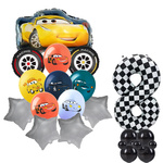 Satz von 8 Autos Folie und Gummi bedruckte Ballons