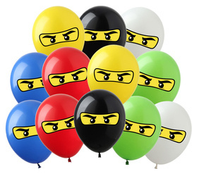 Ninjago bedruckte Gummiballons (12 Stück).)