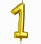 Kerze Nummer "1" - Gold