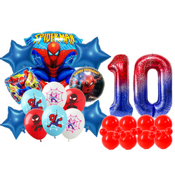 10er Set Spiderman Folien- und Gummiballons mit Aufdruck