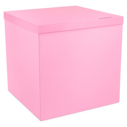 Exklusive rosa Geschenkbox für Ballons, 70x70 cm