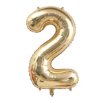 Folienballon Nummer "2" Champagner (100cm.)