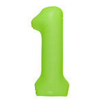 Folienballon Nummer "1" Grün Neon (100cm.)