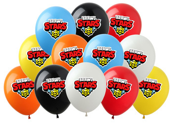 Bedruckte Gummiballons Brawl Stars (12 Stück).)