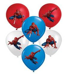 Bedruckte Gummiballons Spider Man (6 Stück).)