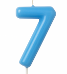 Kerze Nummer "7" - Blau