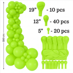 Set Deko-Ballons Farbe Hellgrün 70 Stück