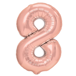 Balloon Foil Number "8" RoseGold (100cm.)