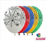 Balloons 12" with print "Cobweb" (10 pcs.)