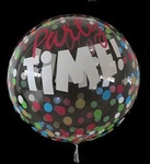 Seifenblasen Ballon mit Party Time Aufdruck (18 Zoll)