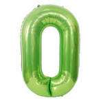 Folienballon Nummer "0" Hellgrün (100cm).)