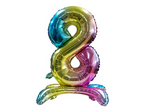 Foil Balloon Standing Number "8" Rainbow (80cm.)
