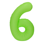 Folienballon Nummer "6" Grün Neon (100cm.)