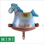 Balon Foliowy mini konik niebieski Baby