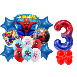 3er Set Spiderman Folie und Gummi bedruckte Ballons