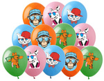 Rubber balloons with Animals print (12 pcs.)