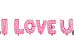 Rosa I LOVE YOU Luftballons (40 cm).)