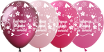 Bedruckte Gummiballons Best Mom (10 Stück).)