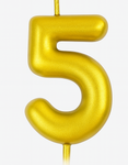 Goldene Geburtstagskerze Nummer "5" - Eleganz für jeden Anlass