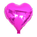 Foil balloon Heart, Fuchsia 18" (45cm.)
