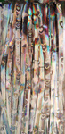 Dekorativer schillernder Silber Vorhang 100x200cm