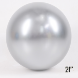 Giant 21" CHROME Ballon, Silber (1 Stück).)
