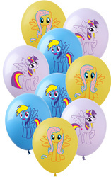 My Little Pony bedruckte Gummiballons (9 Stück).)