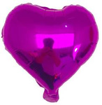 Himbeere Herz Folienballon 25 cm. (10 Stück)