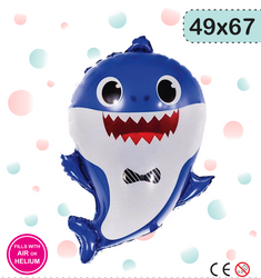 Folienballon Baby Shark Blau (49cm*67cm)