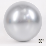 Balon Gigant 36" CHROME, Srebrny (1 szt.)