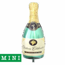 Mini Champagner Grüner Folienballon