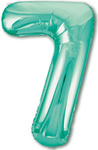 Balloon Foil Number "7" Aquamarine (100cm.)