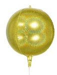 Foil Balloon 4D "Gold" Holo 18" (45cm.)
