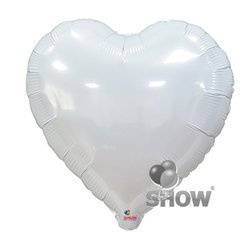 Folie Herz Weiß 18" (45cm).)