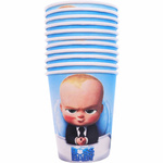 Kubeczki papierowe BOSS BABY dekoracja na urodziny 10 szt.