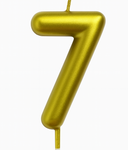 Kerze Nummer "7" - Gold