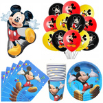 Geburtstagsset Mickey Luftballons, Teller, Tassen, Servietten