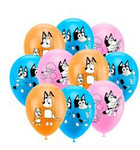 Rubber Balloons Bluey Printed, (10 pcs.)