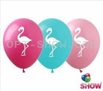Satz von 10 Heliumballons Flamingo