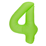 Folienballon Nummer "4" Grün Neon (100cm.)