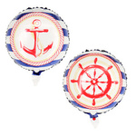 Folienballon Piraten. Marine doppelseitig 18" (45cm).)