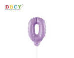 Zahlenballon auf einem Stab "0"